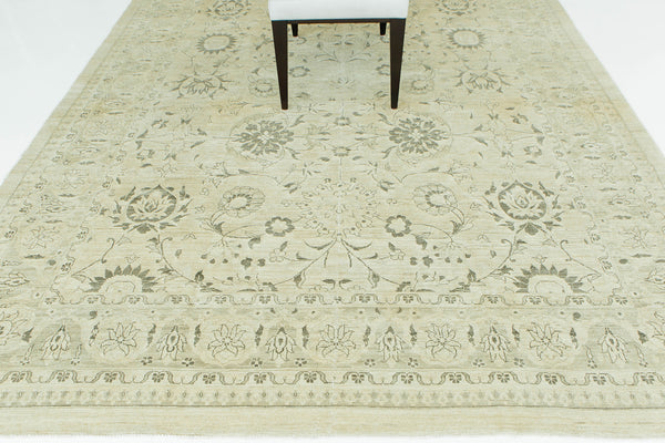 Vintage Style Sultanabad Revival Rug - artisan revival weave - overhead flat lay view [#27]