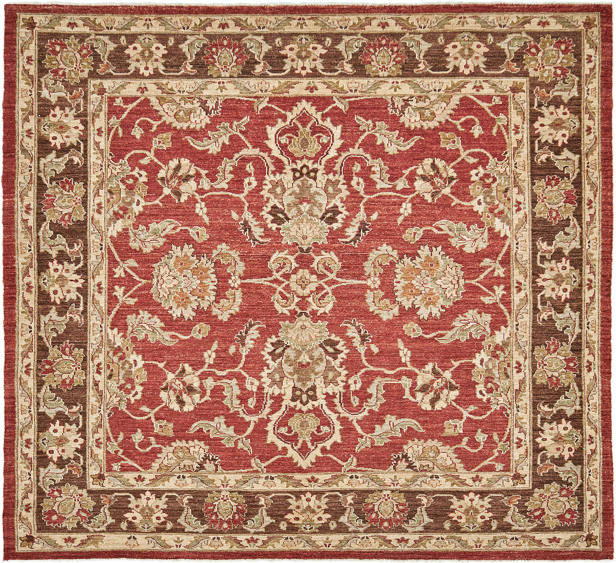 Natural Dye Sultanabad Revival Square Rug - artisan revival weave - one-of-a-kind handmade area rug [#4]