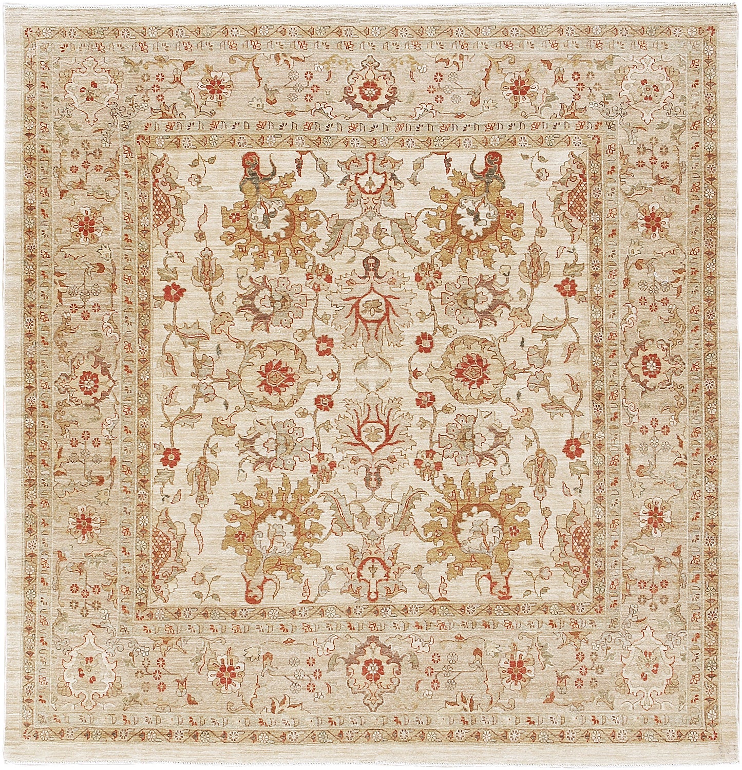 Natural Dye Sultanabad Revival D256 Divine Collection Square Rug