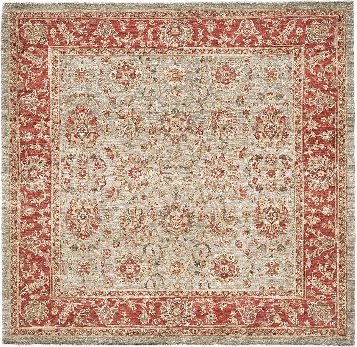Natural Dye Sultanabad Revival Square Rug - artisan revival weave - one-of-a-kind handmade area rug [#2]