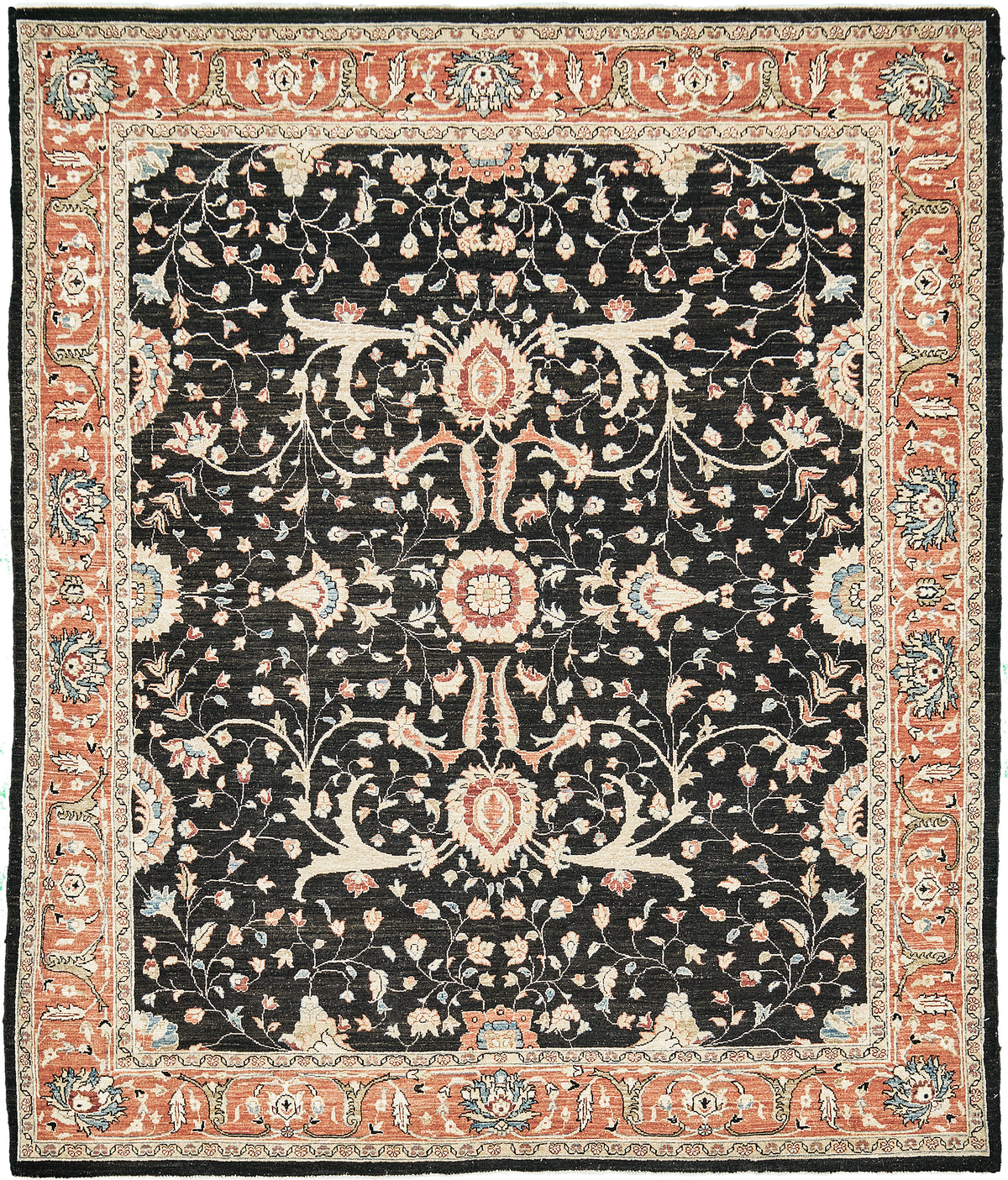 Natural Dye Sarouk Farahan Revival Rug - artisan revival weave - one-of-a-kind handmade area rug [#1]