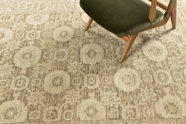 Vintage Style Tabriz Design Rug - full length showing color variation [#1]