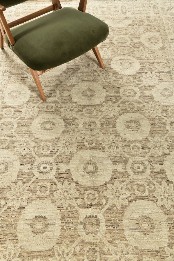 Vintage Style Tabriz Design Rug - overhead flat lay view [#1] (3)
