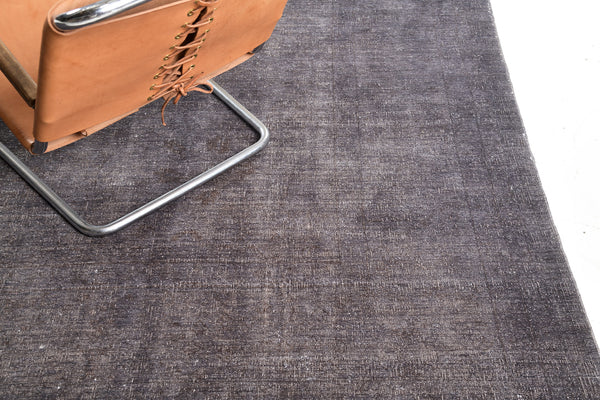 Overdyed Tabriz Allover Design Square Rug - styled in room setting