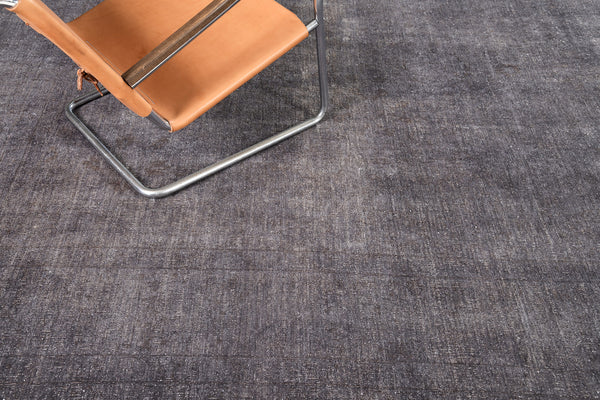 Overdyed Tabriz Allover Design Square Rug - detailed border and fringe