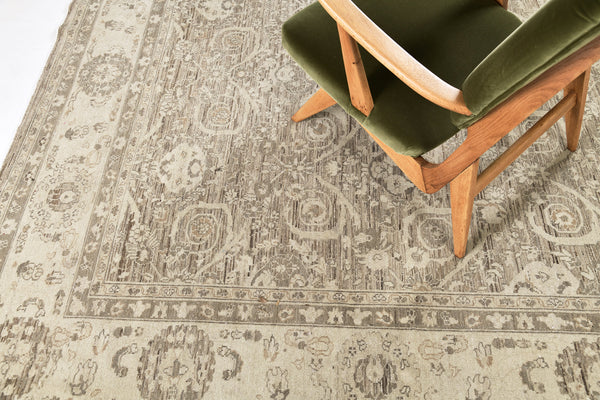 Vintage Style Sultanabad Revival Rug - artisan revival weave - styled in room setting [#42]