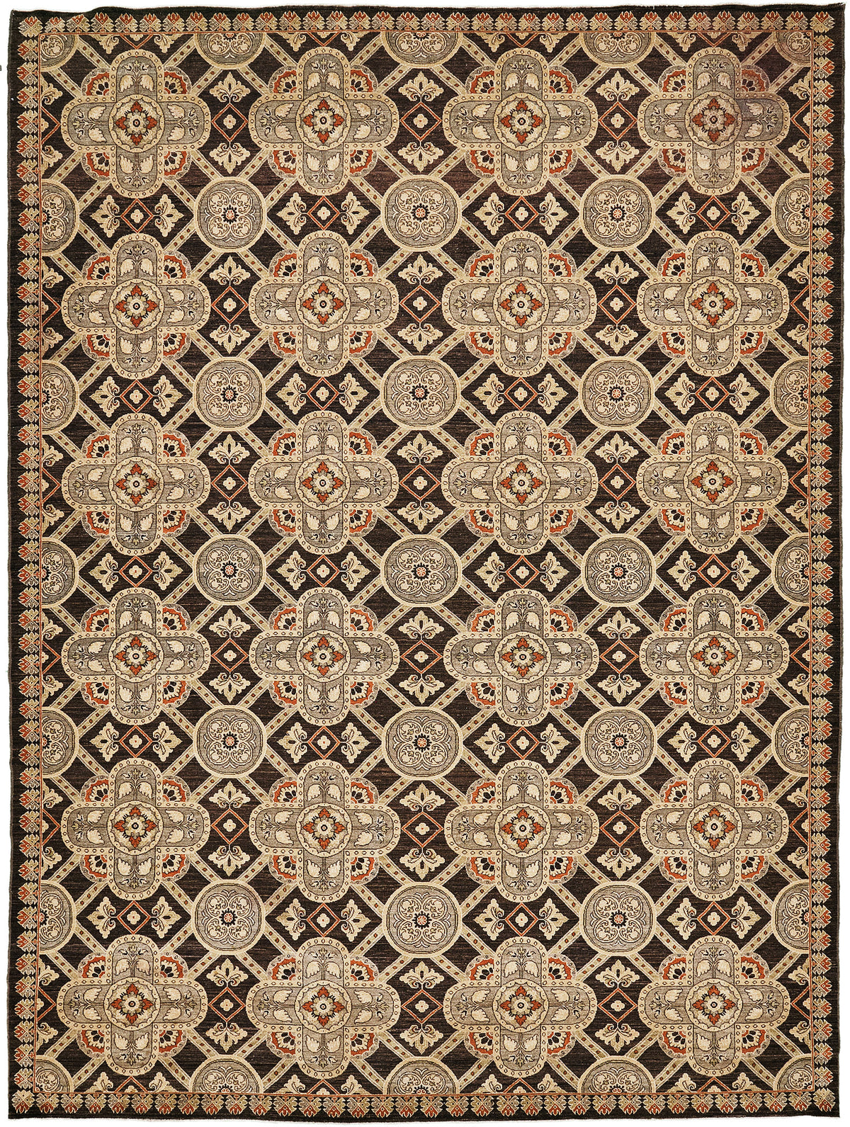 Natural Dye Arts & Crafts Revival Rug - artisan revival weave - one-of-a-kind handmade area rug