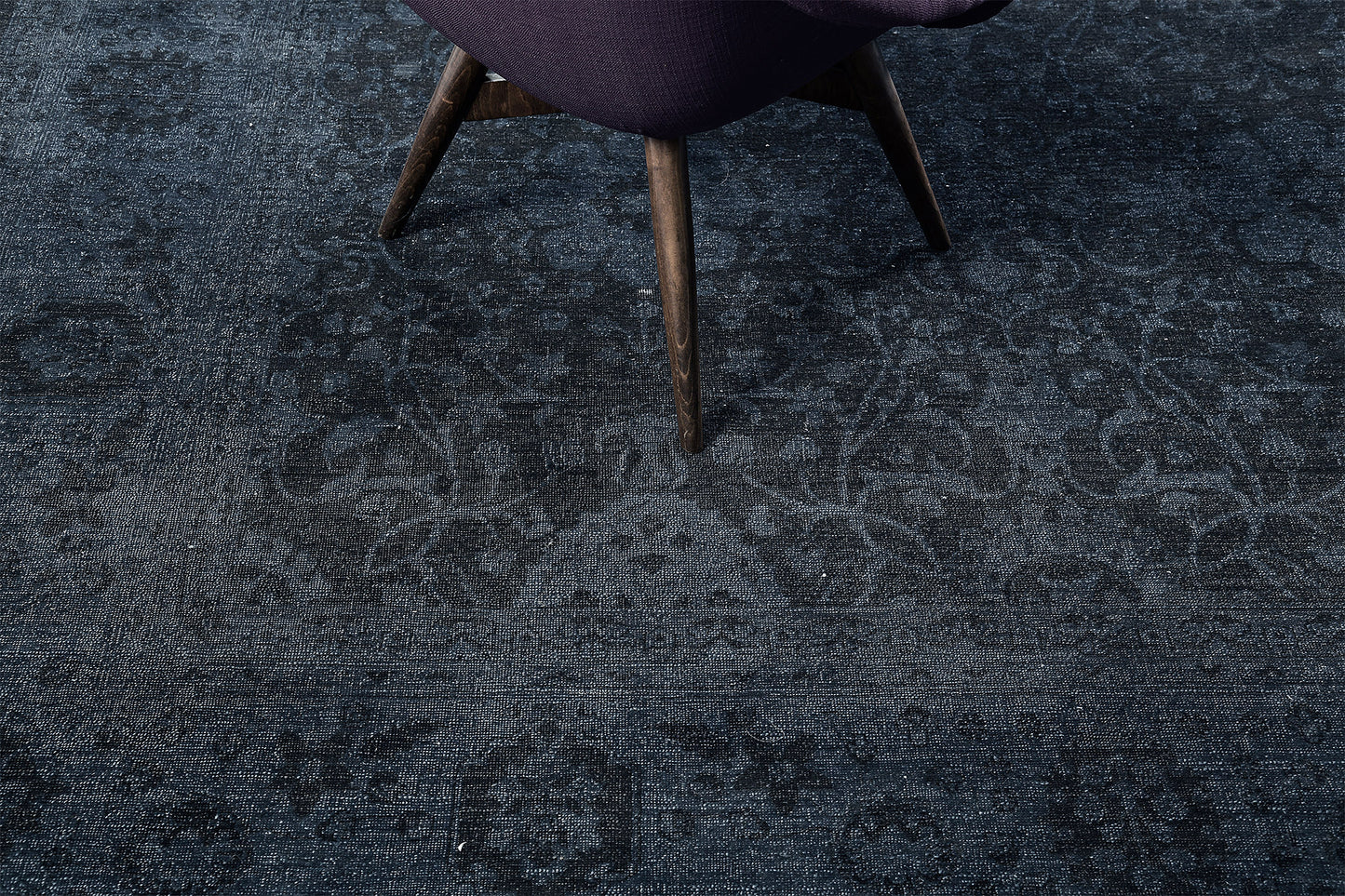 Overdyed Vintage Style Antique Tabriz Revival Rug