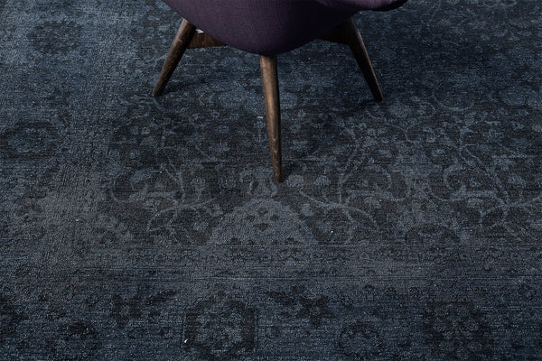 Overdyed Vintage Style Antique Tabriz Revival Rug - artisan revival weave - detailed border and fringe