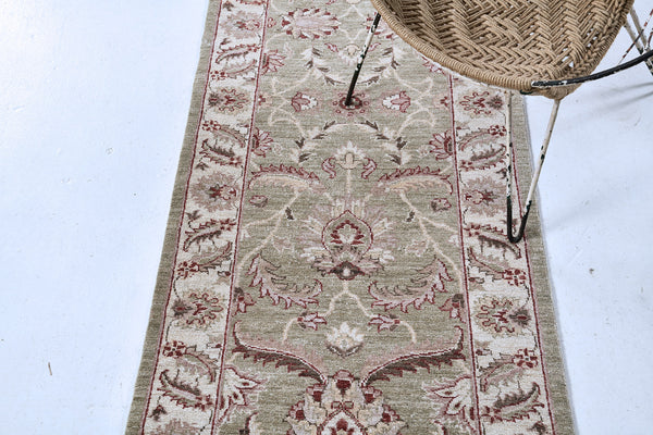 Natural Dye Sultanabad Revival Runner - artisan revival weave - styled in room setting [#10]