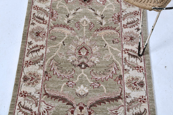 Natural Dye Sultanabad Revival Runner - artisan revival weave - close-up of weave texture and pile [#10]