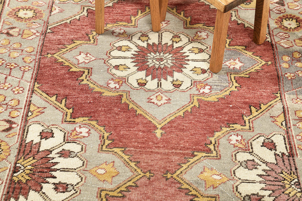 Vintage Turkish Anatolian Runner - hand-knotted in Turkey - overhead flat lay view [#26]