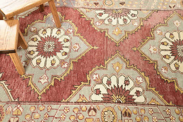 Vintage Turkish Anatolian Runner - hand-knotted in Turkey - styled in room setting [#26]