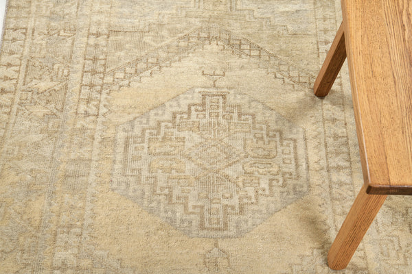 Vintage Turkish Anatolian Rug - hand-knotted in Turkey - overhead flat lay view [#7]