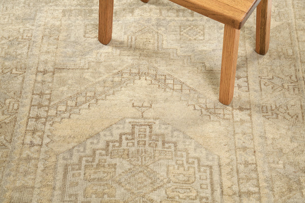 Vintage Turkish Anatolian Rug - hand-knotted in Turkey - close-up of weave texture and pile [#7]