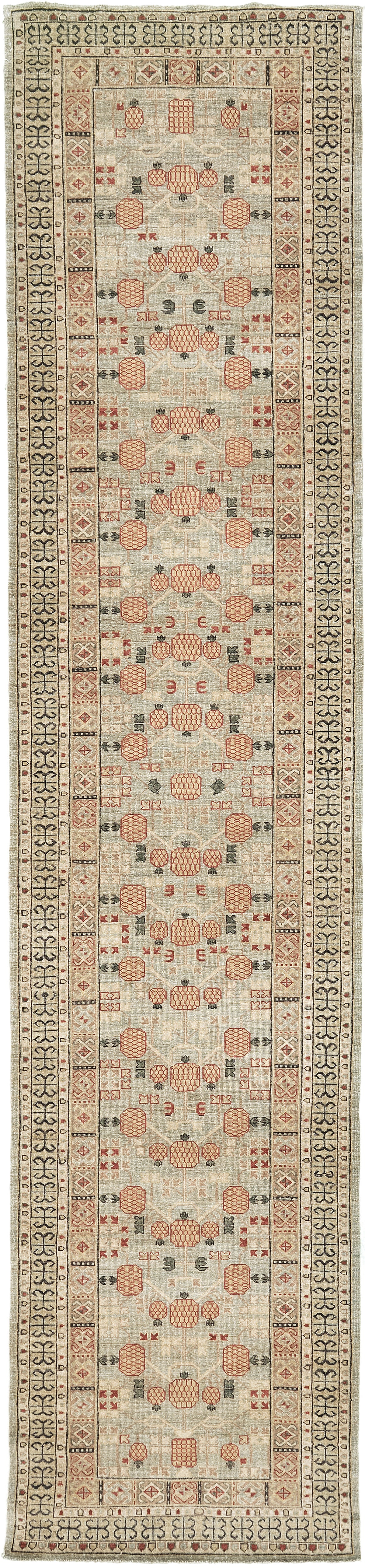 Natural Dye Pomegranate Runner Bliss - narrow runner - one-of-a-kind handmade area rug