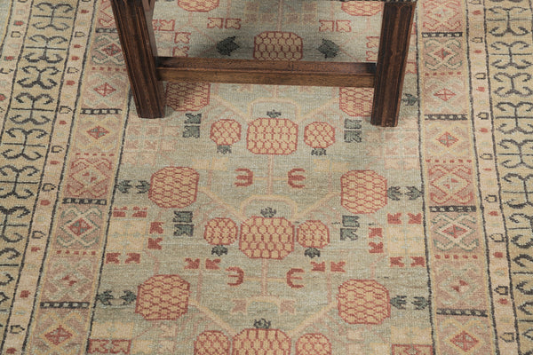 Natural Dye Pomegranate Runner Bliss - narrow runner - overhead flat lay view