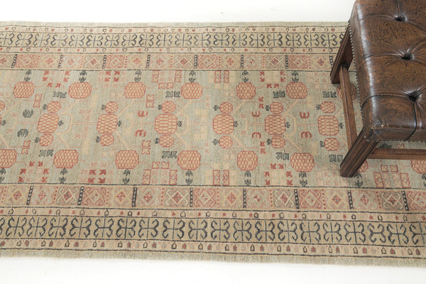 Natural Dye Pomegranate Runner Bliss - narrow runner - styled in room setting
