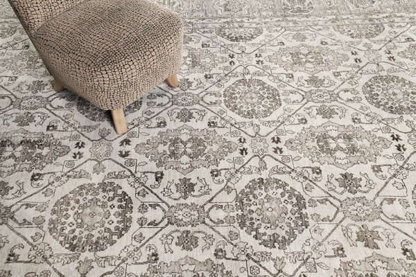 Vintage Style Mahal Design Rug - full length showing color variation [#9]