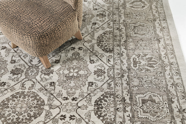 Vintage Style Mahal Design Rug - close-up of weave texture and pile [#9]