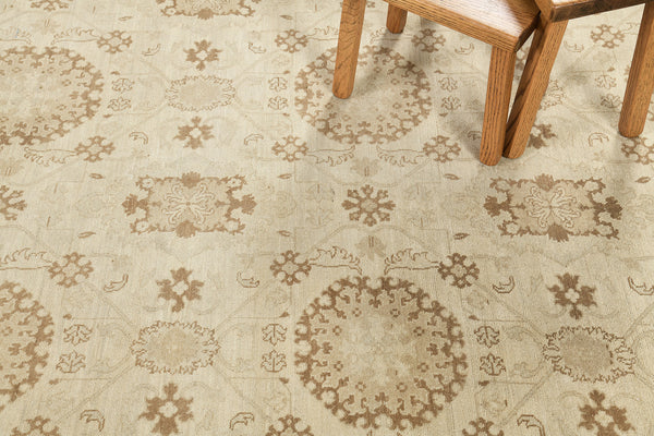 Vintage Style Mahal Style Rug Rapture Collection - close-up of weave texture and pile