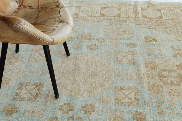 18th Century Khotan Design Revival - 18th-century, East Turkestan Khotan - styled in room setting [#2]