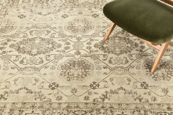 Vintage Style Mahal Revival Rapture Collection - artisan revival weave - close-up of weave texture and pile