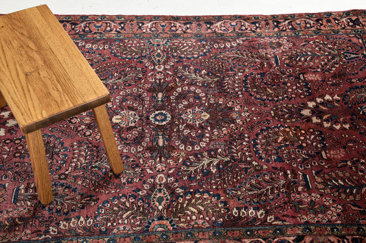 Persian Rug 4100 Vintage Persian Sarouk Rug 15262