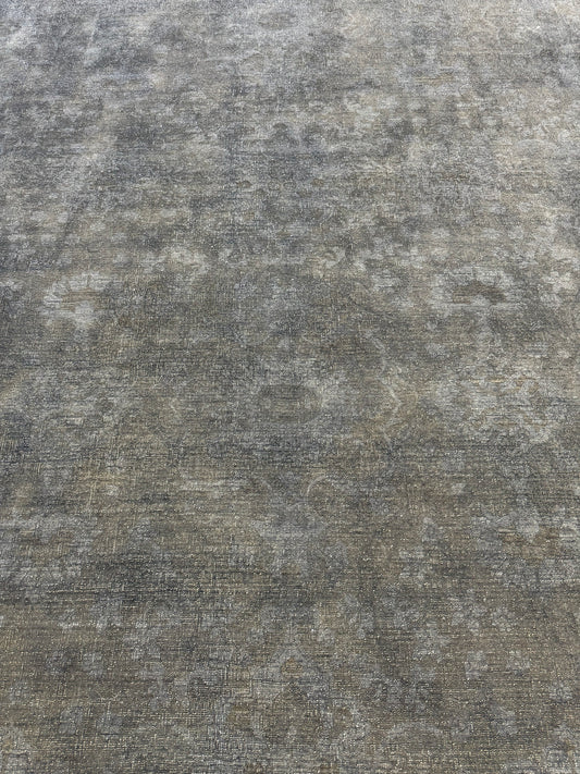 Overdyed Vintage Style Tabriz Design Rug