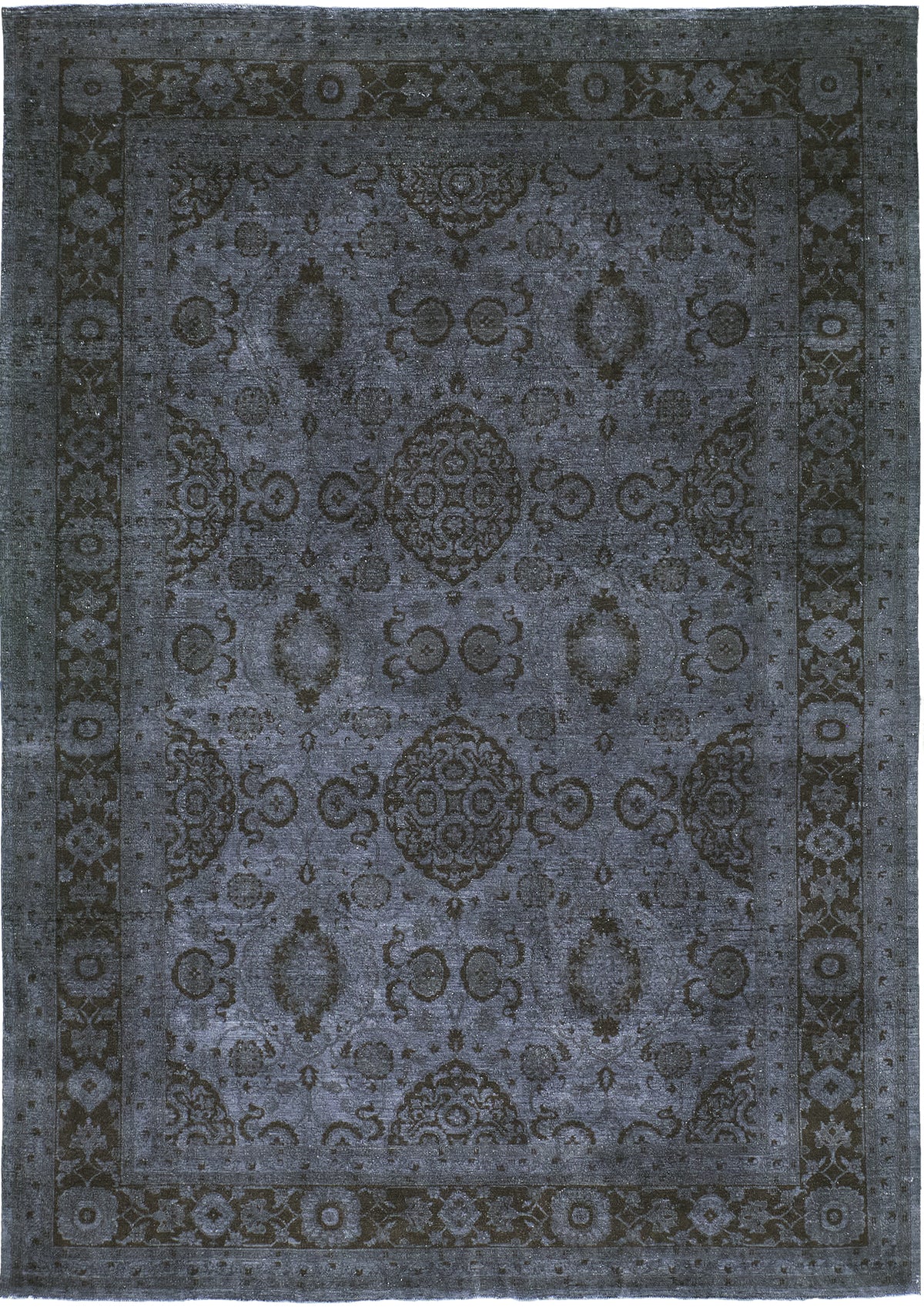 Overdyed Agra Revival Rug - artisan revival weave - one-of-a-kind handmade area rug