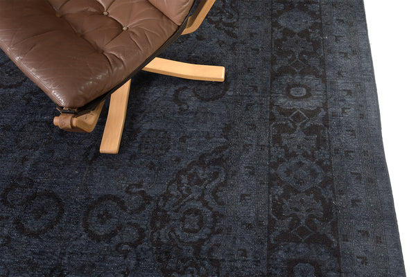 Overdyed Agra Revival Rug - artisan revival weave - styled in room setting