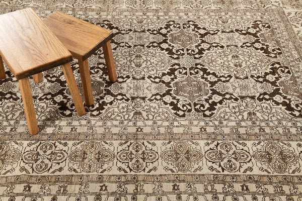 Vintage Style Antique Revival Rug - artisan revival weave - styled in room setting [#5]