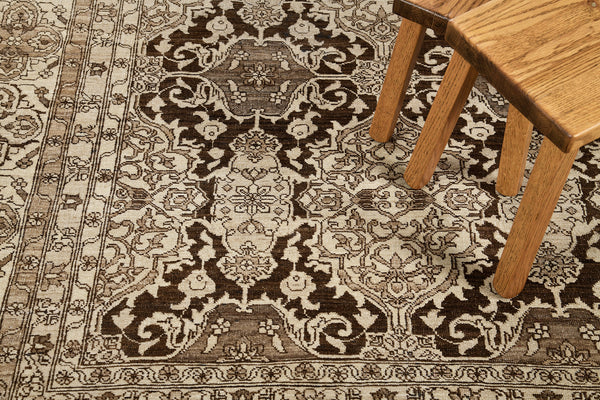 Vintage Style Antique Revival Rug - artisan revival weave - close-up of weave texture and pile [#5]