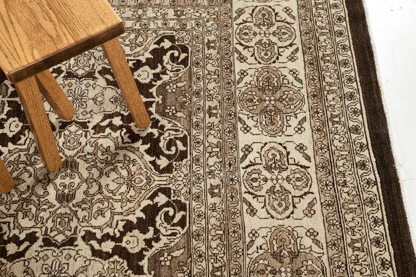Vintage Style Antique Revival Rug - artisan revival weave - overhead flat lay view [#5]