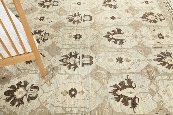 Vintage Style Bakhshaish Design Rug - overhead flat lay view [#2]
