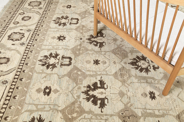 Vintage Style Bakhshaish Design Rug - reverse side showing construction [#2]