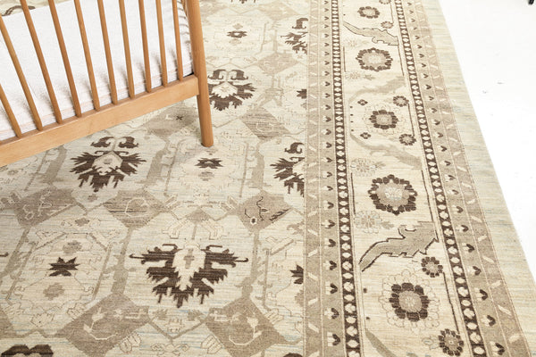 Vintage Style Bakhshaish Design Rug - full length showing color variation [#2]