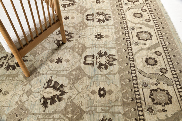 Vintage Style Bakhshaish Design Rug - detailed border and fringe [#2]