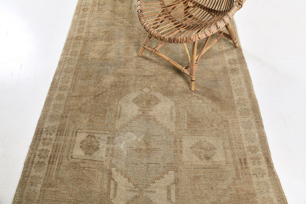 Vintage Turkish Anatolian Runner - hand-knotted in Turkey - styled in room setting [#1]
