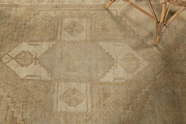 Vintage Turkish Anatolian Runner - hand-knotted in Turkey - overhead flat lay view [#1]
