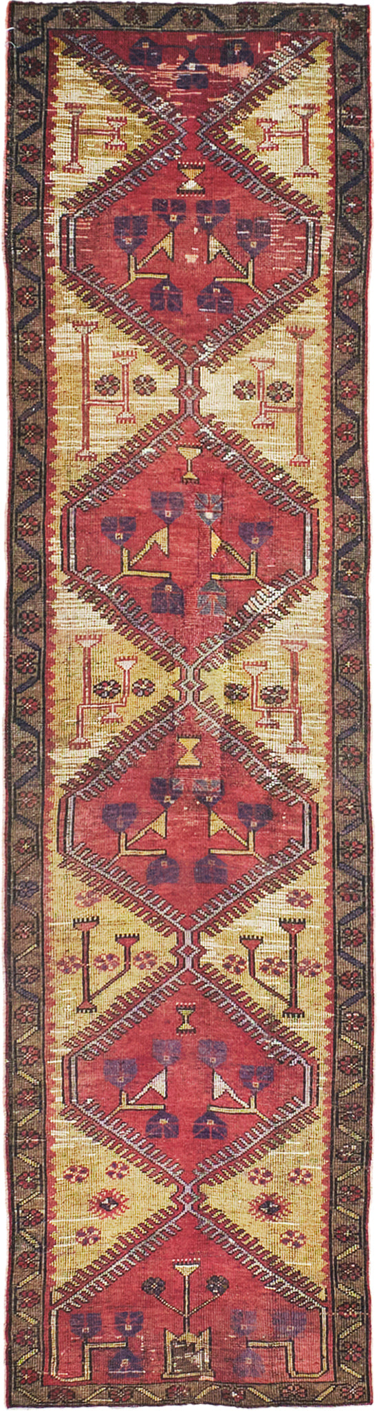 Vintage Turkish Anatolian Runner - hand-knotted in Turkey - one-of-a-kind handmade area rug [#28]