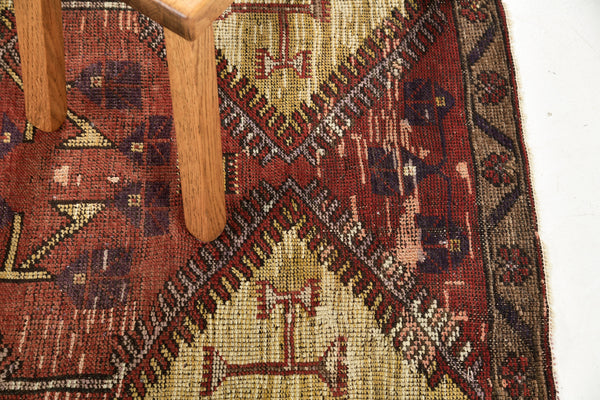 Vintage Turkish Anatolian Runner - hand-knotted in Turkey - detailed border and fringe [#28]