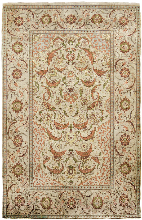 Vintage Turkish Hereke - hand-knotted in Turkey - one-of-a-kind handmade area rug [#8]