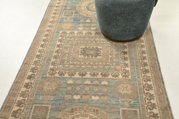 18th Century Khotan Design Revival - 18th-century, East Turkestan Khotan - overhead flat lay view (2)