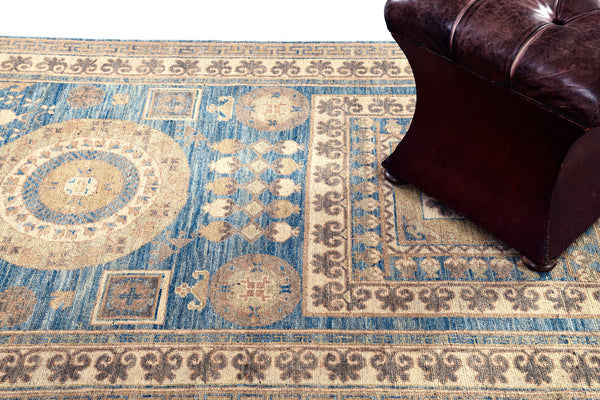 Vintage Style Khotan Revival Runner - East Turkestan Khotan - styled in room setting [#11]