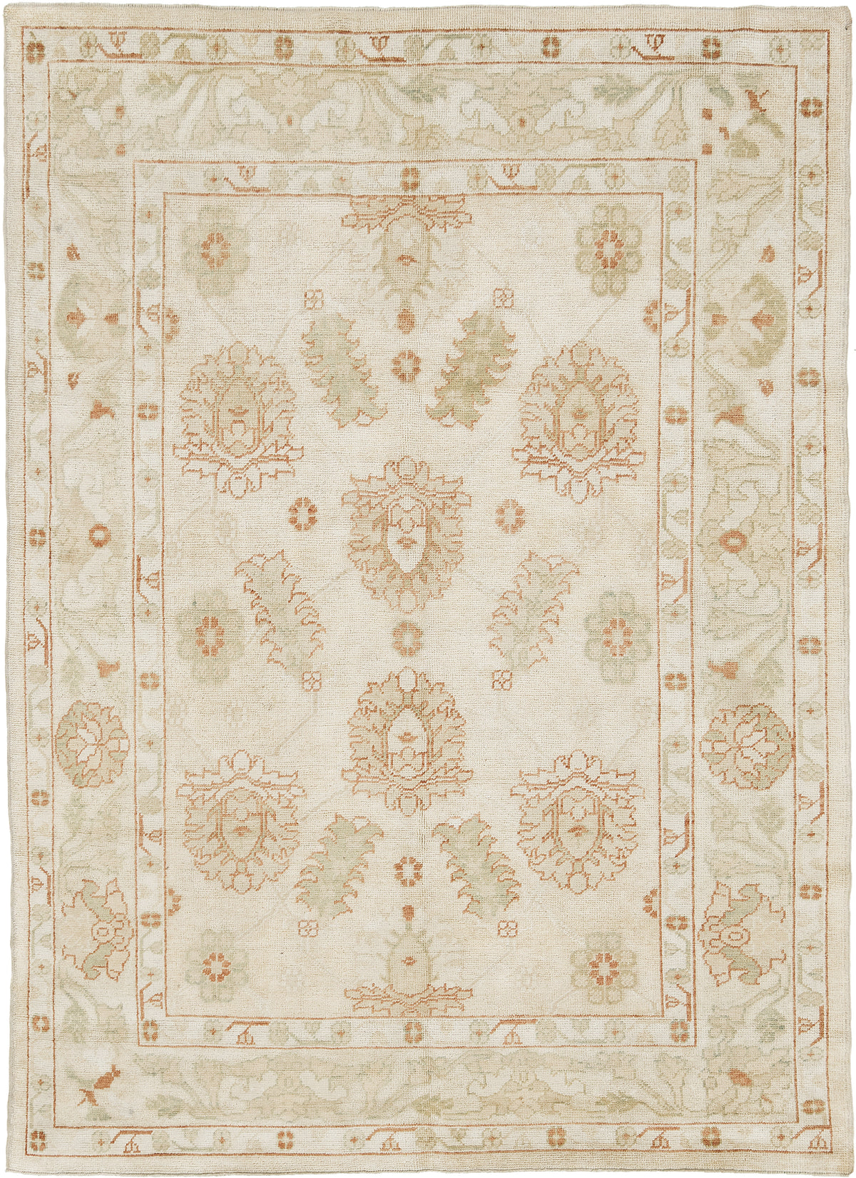 Turkish Oushak Revival Rug - hand-knotted in Turkey - one-of-a-kind handmade area rug [#37]