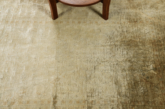 Vintage Turkish Anatolian - hand-knotted in Turkey - overhead flat lay view [#17]