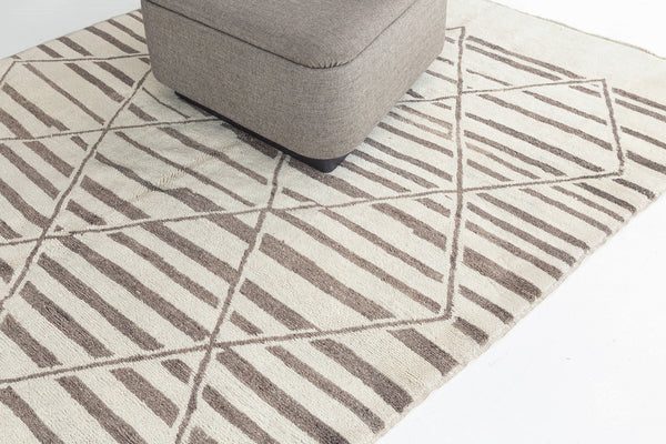 Tribal Moroccan Rug Middle Atlas Tribe - handwoven in Morocco - full length showing color variation