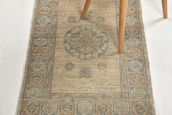 18th Century Khotan Design Revival - 18th-century, East Turkestan Khotan - overhead flat lay view [#16]