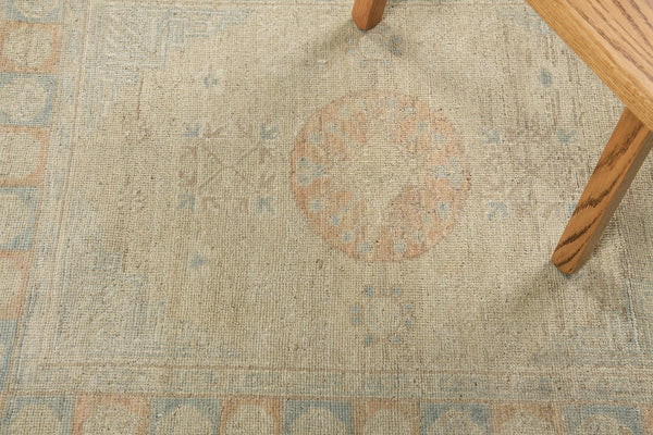 18th Century Khotan Design Revival - 18th-century, East Turkestan Khotan - detailed border and fringe [#14]